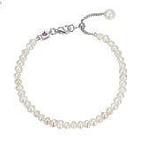 Silver Pearl Adjustable Bracelet- 7.5"